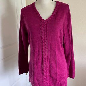 Women's V Neck Vintage Long Sleeve Blouse